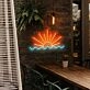 Golden Sun and Ice Blue Ocean Neon Sign Bedroom Living Room Business