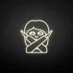 'NO' neon sign