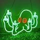 Green Octopus with Red Eyes Neon Sign Kids Room Fun
