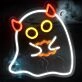 Halloween Hand Held Pumpkin Imp Neon Sign Spooky Season
