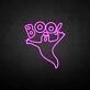 'BOO!' neon sign