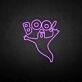 'BOO!' neon sign