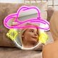 Hat Styling Neon Mirror Sign Fashion Studio Vibes