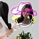 Hat Styling Neon Mirror Sign Fashion Studio Vibes