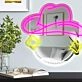 Hat Styling Neon Mirror Sign Fashion Studio Vibes