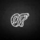 'OF' neon sign