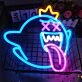 Ice Blue Anime Characters Neon Sign Teen Dorm Room Cool