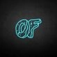 'OF' neon sign