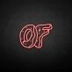 'OF' neon sign