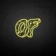 'OF' neon sign