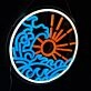 Ice Blue Waves and Orange Sun Mystery Neon Sign Living Room Accent