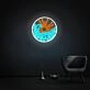 Ice Blue Waves and Orange Sun Mystery Neon Sign Living Room Accent