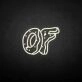 'OF' neon sign