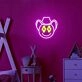 Lightning Eyes and Smiley Face Deep Pink Bedroom Neon Sign Unique Art