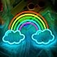 Lucky Rainbow Neon Sign Kids Room Joy
