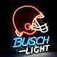 Orange Baseball Cap Busch Light Neon Sign Sports Bar