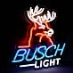 Orange Moose Busch Light Bar Neon Sign Rustic Bar