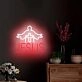 Red Jesus Text and White Cross Neon Sign Religious Event