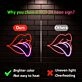 Red Lips Bedroom Wall Mounted Neon Sign Bold Accent