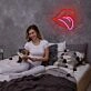 Red Lips Bedroom Wall Mounted Neon Sign Bold Accent