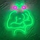 Rose Eyes and Green Muscle Frogs Neon Sign Kids Room Fun