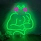 Rose Eyes and Green Muscle Frogs Neon Sign Kids Room Fun
