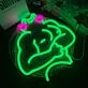 Rose Eyes and Green Muscle Frogs Neon Sign Kids Room Fun