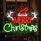 Santa Hat and Merry Christmas Neon Sign Holiday Cheer