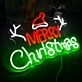 Santa Hat and Merry Christmas Neon Sign Holiday Cheer