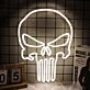 Skull Multicolor Bedroom Neon Sign Edgy Room Decor