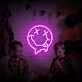 Smiley Face Deep Pink Neon Sign Bedroom Happy Vibes
