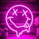 Smiley Face Deep Pink Neon Sign Bedroom Happy Vibes