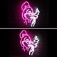 Smoking Woman Deep Pink Neon Sign Chic Bar