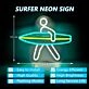 Surfer Sandy Shore Neon Sign Beach House Fun