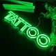 Tattoo Green Neon Sign Tattoo Studio