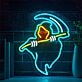 The Red-Eyed Wizard Neon Sign Fantasy Kids Room