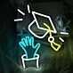 Throw Graduation Hats Neon Sign Celebration
