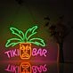 Tiki Bar Green Coconut Neon Sign Tropical Party