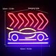 Traveling Cars Neon Sign Road Trip Theme