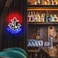 White Anchor with Red Fuck It and Dark Blue Let's Drink Neon Sign Bar Fun