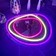 Brighten Your Spaces from Living Rooms to Bars with the Aesthetic Wavy Selfie Mirror LED Neon Sign.