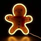 Brighten Your Christmas Festivities and Storefront with the Back Plate LED Neon Sign Featuring a Delightful Gingerbread Man.