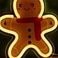 Brighten Your Christmas Festivities and Storefront with the Back Plate LED Neon Sign Featuring a Delightful Gingerbread Man.