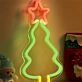 Brighten Your Holidays: Back Plate LED Neon Sign Light Christmas Tree for Festive Home, Office, and Store Decorations.
