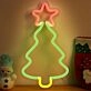 Brighten Your Holidays: Back Plate LED Neon Sign Light Christmas Tree for Festive Home, Office, and Store Decorations.
