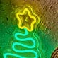 Brighten Your Festive Season: Perfect for Home Decor, Office Celebrations, and Store Displays with Backboard LED Neon Light Christmas Tree Xmas.