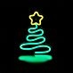 Brighten Your Festive Season: Perfect for Home Decor, Office Celebrations, and Store Displays with Backboard LED Neon Light Christmas Tree Xmas.