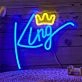 Enhance Your Bedroom, Bar, or Wedding Ambiance with the Backboard LED Neon Light King Bedroom