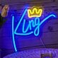 Enhance Your Bedroom, Bar, or Wedding Ambiance with the Backboard LED Neon Light King Bedroom