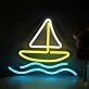 Enhance Your Home, Office, or Coastal Bar Ambiance with the Boat In Sea Creative LED Wall Neon Sign.
